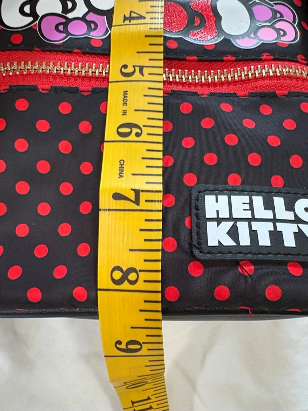 Hello Kitty Sanrio Bioworld Red Black Polka Dot Mini Backpack